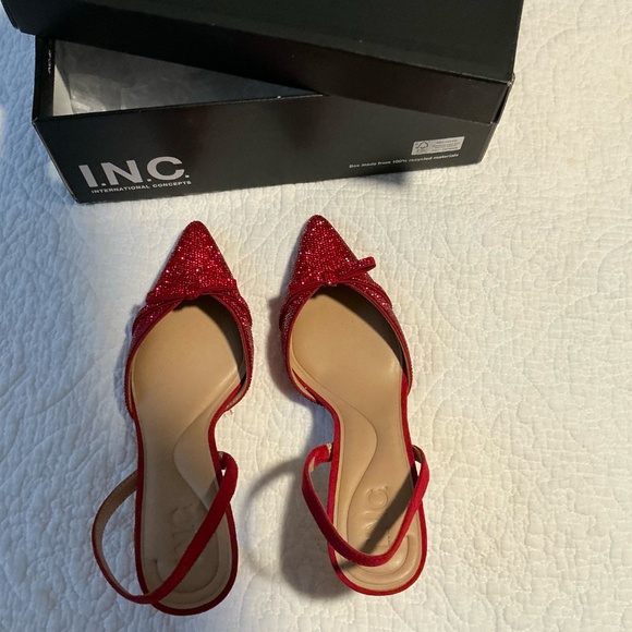 Make Offer-Ruby Kitten Heels, INC Brand, Sz 7, Worn once to a Wizard of Oz Party - Picture 3 of 5